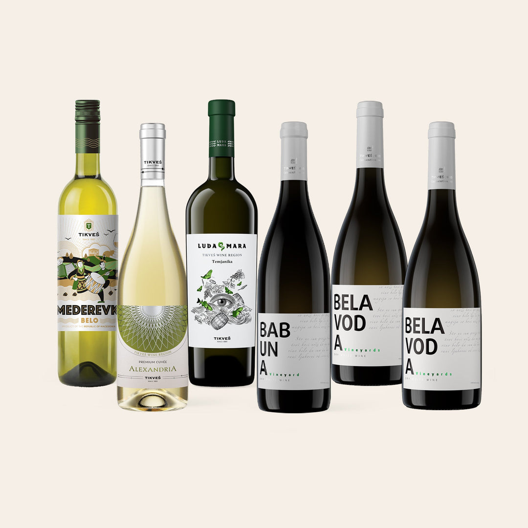 Fresh Whites case, six white wine bottles