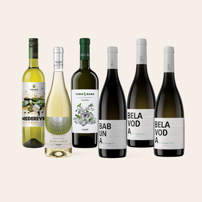 Fresh Whites case, six white wine bottles
