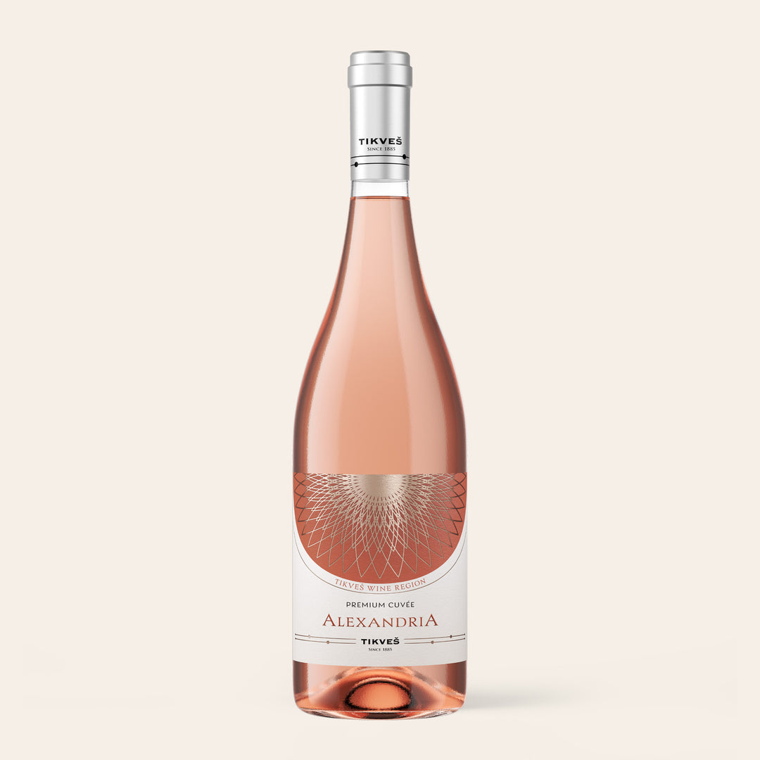 Alexandria Premium Cuvée Rosé 2024 – Tikveš Winery, North Macedonia, dry rosé wine