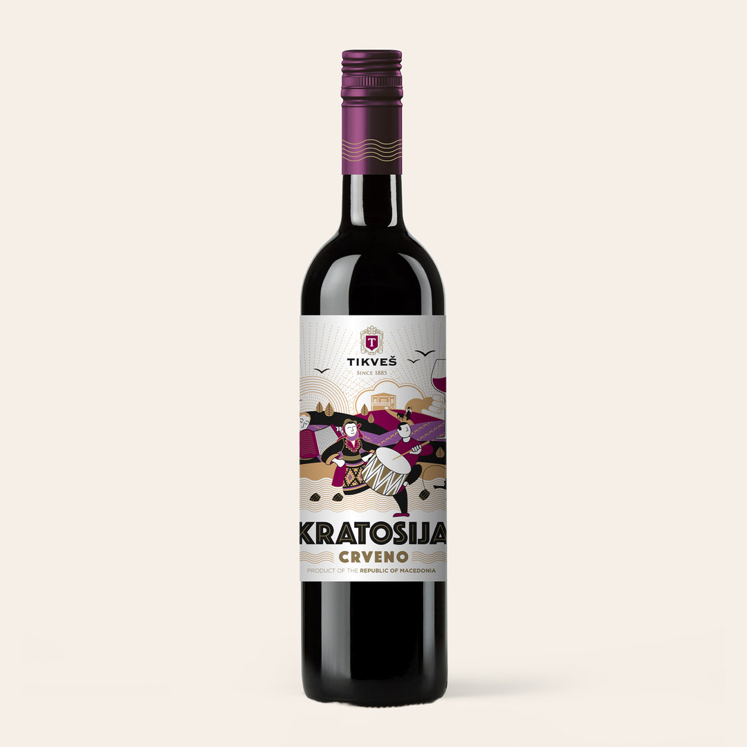 Kratošija 2022 – Tikveš Winery, North Macedonia, bright red wine