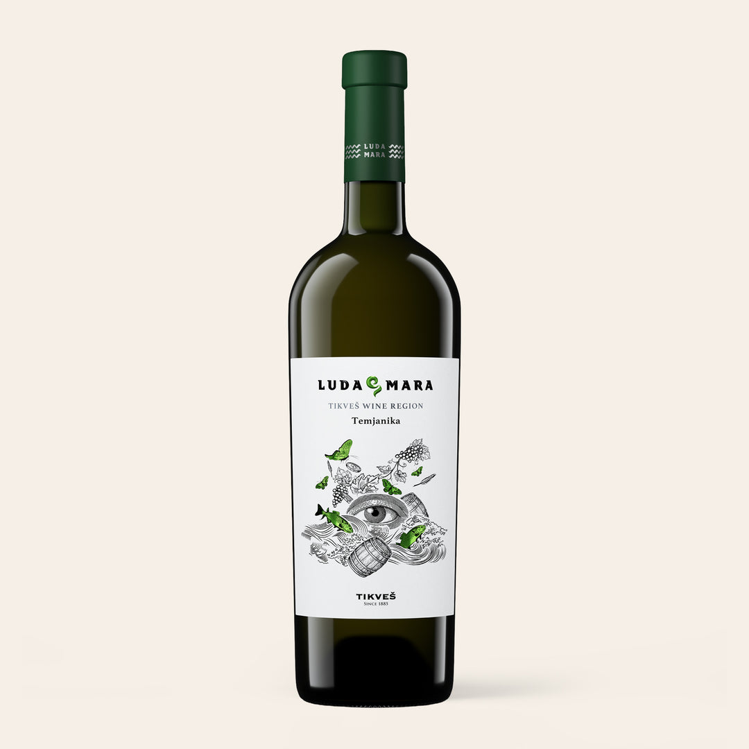 Temjanika Luda Mara – Tikveš Winery, North Macedonia, aromatic dry white wine